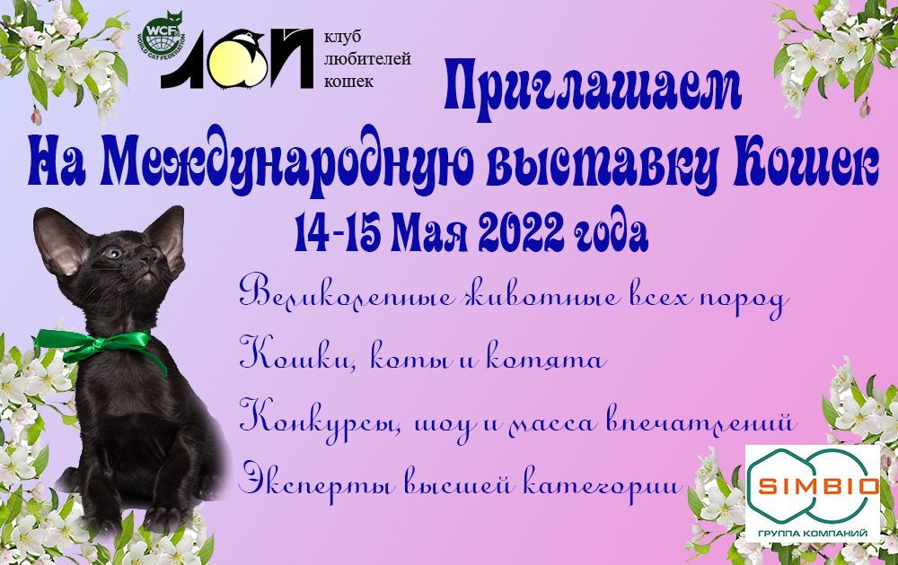 Выставка кошек в ТРК MARi 14-15 мая